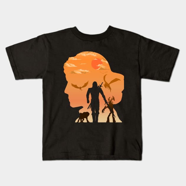 I'm coming, Ciri Kids T-Shirt by Lotus Ink Mage